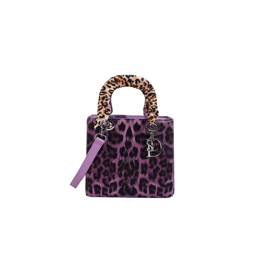 Leopard Print Satchel For  Pu Textured Strap Bag, Waterproof Crossbody,